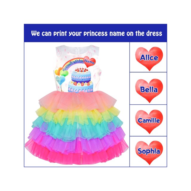 Custom Made Girls Dress With Your Name Birthday Gift 3 Years