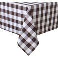 thumbnail image 1 of Checkered Tablecloth Rectangle - Stain Resistant, Waterproof and Washable Table Cloth Gingham for Outdoor Picnic, Holiday Dinner, 60 x 120 Inch, Coffee and White, 1 of 6