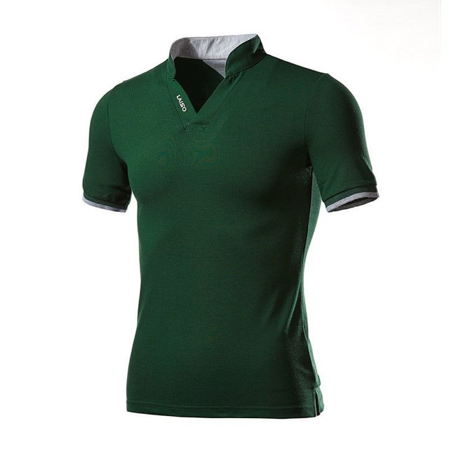 EGNMCR Chemises à Manches Courtes pour Hommes Été T-shirt Décontracté, Mode T-shirt Décontracté pour Hommes Uni à Manches Courtes Col Rabattu Blouse Hauts,