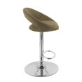 thumbnail image 4 of CorLiving Round Open Back Adjustable Fabric Barstool, set of 2, 4 of 9