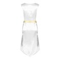 thumbnail image 4 of Nyeemya Robe de Danse Sans Manches Métallique Ourlet Irrégulier Blanc L/TG, 4 of 7