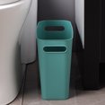 thumbnail image 1 of serony Large Trash Can Wastebasket Garbage Container Solid Color High-Capacity Bathroom Trash Bins Organizers for Home Sundries Toiletries Storage White, 1 of 9
