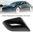 thumbnail image 4 of Door Rearview Mirror Cover Cap Replacement for  2017-2023, Black Painted High Strength Door Mirror Cover, Easy Install, 4 of 7