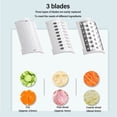 thumbnail image 3 of Electric Vegetable Shredder, Portable Rechargeable with 3 Blades Cheese Grater for Chopping and Shredding, Safety Lock for Kitchen Use, 3 of 7
