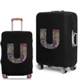 thumbnail image 1 of 2022 Luggage Case Protective Cover Text 26 Letter Pattern Travel Elastic Duffle Luggage Dust Cover for 18-28 Inch Suitcase 8text U L, 1 of 6