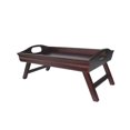 thumbnail image 1 of Sedona Bed Tray Curved Side Foldable Legs Large Handle- Antique Walnut, 1 of 1