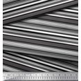 thumbnail image 3 of Soimoi Tissu Crêpe en Polyester Tissu à Imprimé Rayé Horizontal au Mètre 42 Pouces de Large, 3 of 5