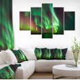 thumbnail image 1 of Green Northern Lights Aurora - Large Abstract Canvas Wall Art, 1 of 3