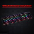 thumbnail image 4 of Dioche 104 Keys Mechanical Keyboard, Wired Real Mechanical Backlit Keyboard For PC Laptop For Game and Office, 4 of 7
