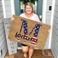 thumbnail image 1 of TopLLC Bathroom Rugs 4th Of July Door Mat Patriotic Doormat Entryway Rug Welcome Independence Day Doormat Stain And Fad Patriotic Decor Welcome Outdoor Mat A map, 1 of 2