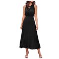 thumbnail image 1 of TJAZFJPA Robe Brune Femme Femme Été Décontractée Col en V à Pois à Volants Sans Manches Robe de Plage Soleil Robe Aguichant Robes d'Invitée de Mariage pour Femmes, 1 of 5