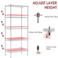 thumbnail image 4 of Large Wire Shelving Unit 5-Tier Metal Storage Shelves Heavy Duty Garage Shelving Adjustable Storage Shelf Rack with Leveling Feet for Home Kitchen Garage 14"" Dx23.8 Wx60 H Chrome, 4 of 5