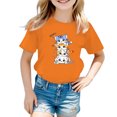 thumbnail image 1 of HNMKIU T-Shirt Graphique à Manches Courtes pour Filles, Tenue Décontractée d'Été, Col Rond Tendance pour Jeunes Fashionistas, 1 of 5