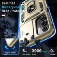 thumbnail image 5 of KOMI Compatible with Samsung Galaxy A16 5G Case Built in Slide Camera Lens Cover+Screen Protector+Finger Ring Holder Kickstand,Heavy Duty Shockproof Full Body Phone Cover,2025 Gold, 5 of 5