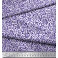 thumbnail image 2 of Soimoi Modal Satin Fabric Floral & Paisley Block Fabric Prints by Yard 42 Inch Wide, 2 of 3