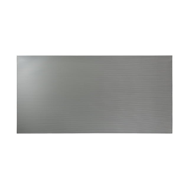 Fasade Rib Argent Silver Wall Panel 4 ft x 8 ft Easy Installation, Flexible