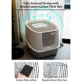 thumbnail image 2 of Amdohai Large Fully Enclosed Cat Litter Box Front Entry Top Exit Cat Potty Toilet with, 2 of 8