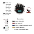 thumbnail image 3 of 3 in 1 Tachometer Gauge 8000/ 6000/ 4000 RPM 85mm Waterproof Tacho Meter LED Water Temp Oil Pressure Hour Meter For Boat Car ,Easy to Calibrate, 3 of 7