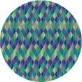 thumbnail image 1 of Ahgly Tapis Rond Lavable en Machine Intérieur Transitionnel Vert Menthe, 6 Pieds Rond, 1 of 7