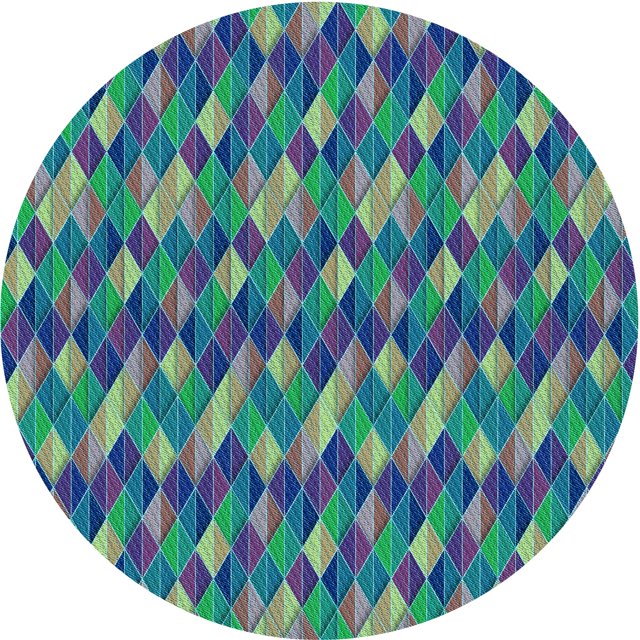 Ahgly Tapis Rond Lavable en Machine Intérieur Transitionnel Vert Menthe, 6 Pieds Rond