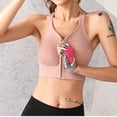 thumbnail image 4 of Ailaofu Women's Zip Front Sports Bras Wireless Padded Racerback Medium Support Post-Surgery Bra Yoga Exercise Athletic Bras, 4 of 4