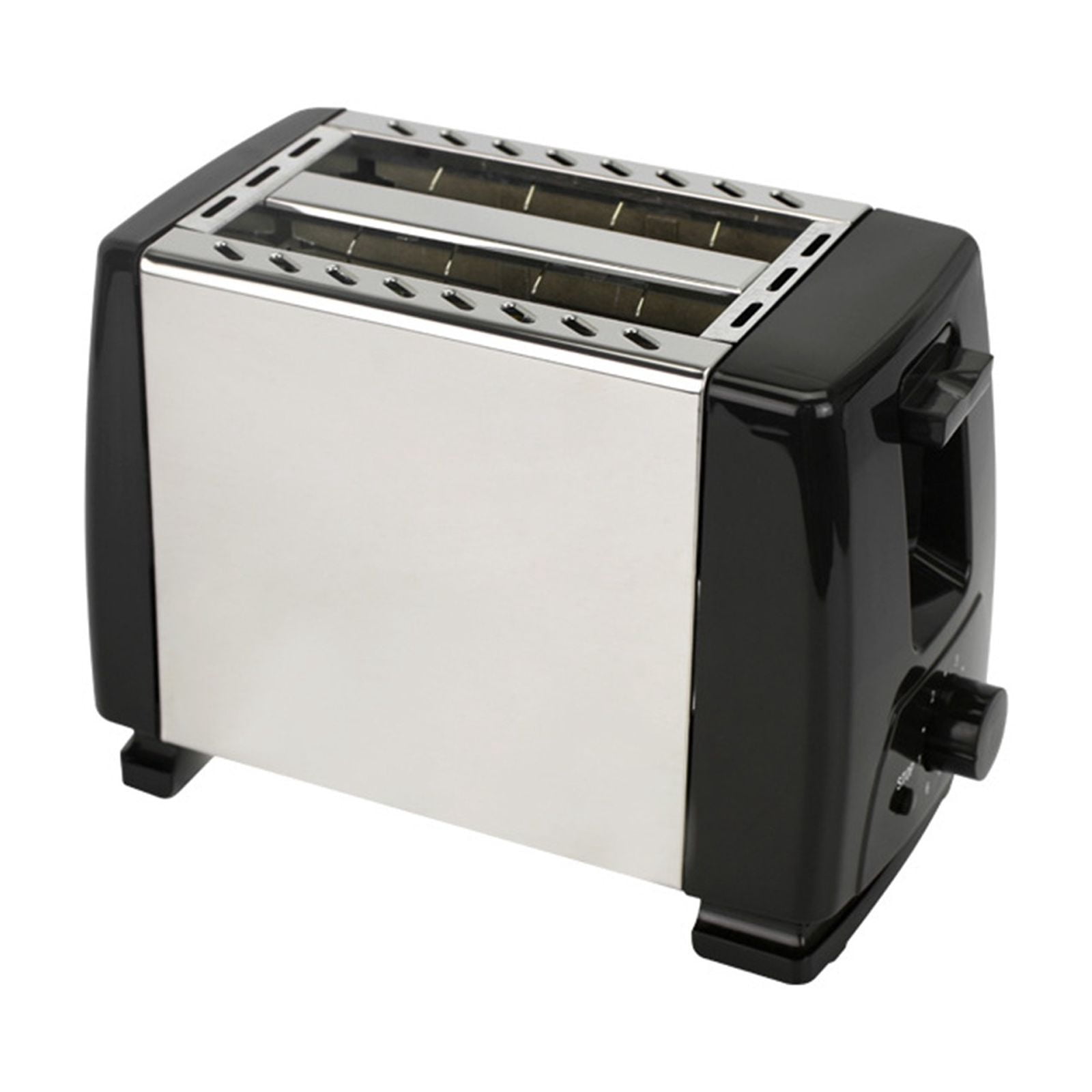 Household Stainless Steel Bread Maker Toaster, Double Slot with Timer, 800W Power for Breakfast, Automatic Heating and Compact