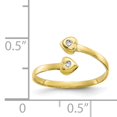 thumbnail image 2 of Bague d'Orteil en Or Jaune 10K avec Oxydes de Zirconium CZ, 2 of 2