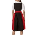 thumbnail image 4 of GDREDA Oktoberfest Bavarois Tablier Mi-Long Classique Uni pour Femme avec Liens pour Robe de Fête pour Rassemblements Festifs, 4 of 8