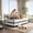 Black, variant on Memoryfield Metal Twin Size Daybed with Trundle, Sturdy Metal Day Bed with Steel Slat Support, for Living Room, Bedroom and Guest Room, Black