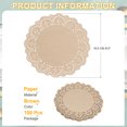 thumbnail image 2 of 100pcs Paper Doilies, 6.5 Inch Lace Paper Doilies, Disposable Paper Placemats Brown, 2 of 7