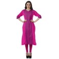 thumbnail image 2 of Moomaya Kurti Imprimée pour Femmes, Kurta Tunique Longueur Genou, Hauts à Col en V, Robe Grande Taille, 2 of 6
