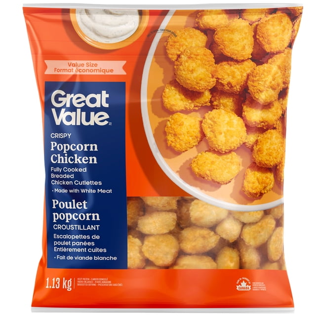 Great Value Crispy Popcorn Chicken, 1.13 kg