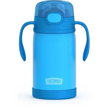 Thermos Baby Vacuum Insulated Stainless Steel 10 oz Straw Bottle, Blue