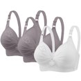 thumbnail image 2 of Bras for Women, 3PCS Womans Printing Gathered Together Large Size Daily Bra Underwear No Rims, 2 of 9