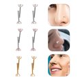 thumbnail image 3 of 24pcs Nose Piercing Studs Piercing Jewelry Bone Studs Diamond Nose Rings for Women, 3 of 9
