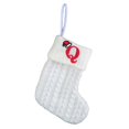 thumbnail image 2 of Fridja 8 Inch Mini Initial Christmas Stocking Monogram Embroidered Christmas Stocking White Knitted Small Christmas Stocking Decorations for Fireplace Mantle Christmas Wall, 2 of 5