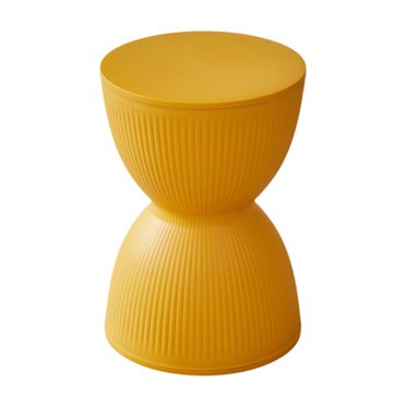 Lipstore Round Foot Stool Modern Shoe Changing Stool for Nursery Living Room Playroom Yellow