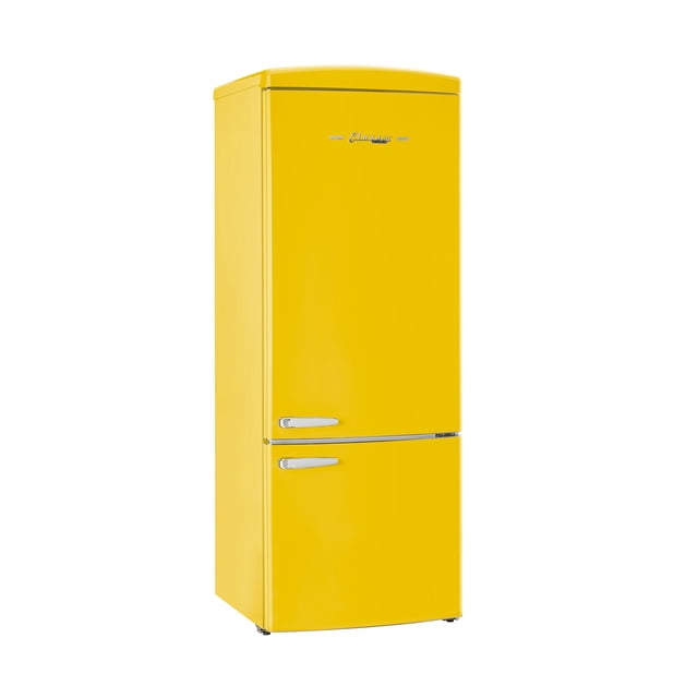Unique 455L Canary Yellow Bottom Mount Refrigerator