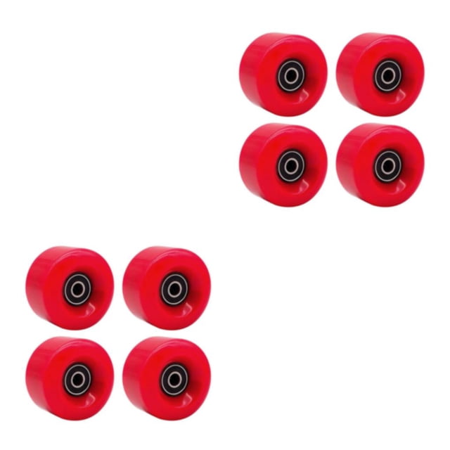 Decodeary Inline Skate Wheel PU Wear-Resistant 58mm Wheels Replacement 82A Red 58x58x32mm 2Set