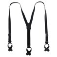 thumbnail image 1 of CTM®  Coated Leather Button-End 1 Inch Suspenders (Men's), 1 of 3