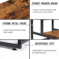 thumbnail image 4 of 2 Step Stool for Adults Kids, Heavy Duty Sturdy Steel Frame with Wooden Steps, Bedside Foot Stool with 500lbs Load Capacity, Non-Slip Step Stool for High Bed, Kitchen, RV Step - Rustic Brown, 4 of 16