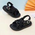 thumbnail image 4 of JDQJBZ Girls Sandals Black Glitter Thick Sole Summer Beach, 4 of 5