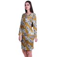 thumbnail image 4 of Moomaya Womens Full Sleeve Printed Midi Length Printed Bodycon Dress, 4 of 6