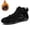 Black, variant on Men's Sneakers Stylish Suede Casual Sneaker Shoes for Men Classic Men Nylon Sneaker Casual High Top Ankle Mens Slip on Sneaker Roller Skates for Men Boots Comfortable Outdoor Footwear Men