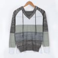 thumbnail image 4 of 2025 Mode Chandail Décontracté Tunique à Fermeture Éclair pour Femmes Blouse Patchwork Hauts Long Chandail à Capuchon pour Femme Fermeture Éclair devant Manches Femmes Col en V Chandails pour Femmes Fermeture Éclair à Capuche Blouse pour Femme, 4 of 5