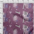 thumbnail image 3 of oneOone Viscose Jersey Wine Fabric Geometric Sewing Craft Projects Fabric Prints By Yard 60 Inch Wide, 3 of 4
