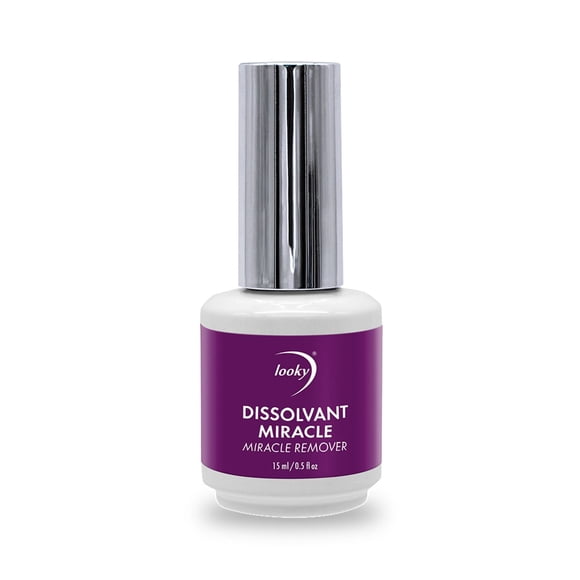 Looky – Dissolvant Miracle de vernis gel rapide et facile, sans trempage, sans odeur, solution de soin des ongles rapide, élimine le vernis en 5 min, doux, finition de qualité professionnelle, 15 ml