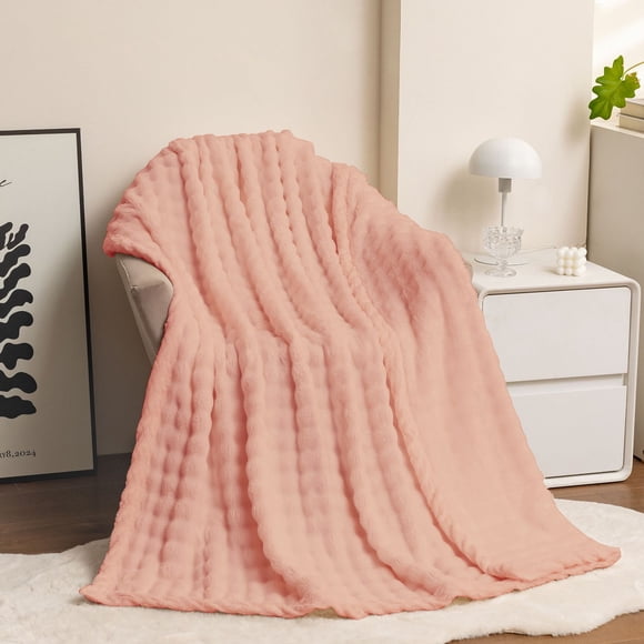 Double-Sided Velvet Fleece Blanket, 39x59 Inches, Ultra Soft and Warm, Machine Washable, All-Season Cozy Throw for Couch