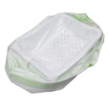 7PCS Cat Litter Box Liners 76 Filtration Holes Convenient Durable Large Drawstring Kitty Litter Pan