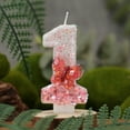 thumbnail image 1 of Yhmxh Bougies d'Anniversaire Papillon Rouges 0-9, Bougie Chiffre Pailletée Papillon Décorations de Gâteau pour Enfants Adultes Anniversaire Mariage Anniversaire Fournitures de Fête Décorations de Noël en Liquidation - Numéro 1, 1 of 6